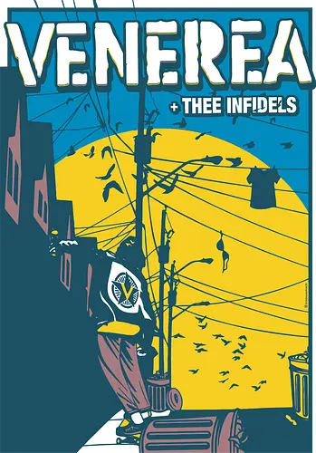 Venerea – Punk Rock / Skate Punk Show – Malmö 1991 - Venerea Punkrock, Skate Punk Schweden, Loja MacacoRato Kunst, alternatives Punk Poster, sammelbare Underground Kunst, Punk Show Illustration, alternative Kultur Dekor, urbanes rebellisches Design, Skate inspirierte Kunst, 90er Punk Poster, DIY Punk Widerstand, alternative Musikkunst, Punkrock Sammler, urbane Rebell Ästhetik, melodische Punk Kunst