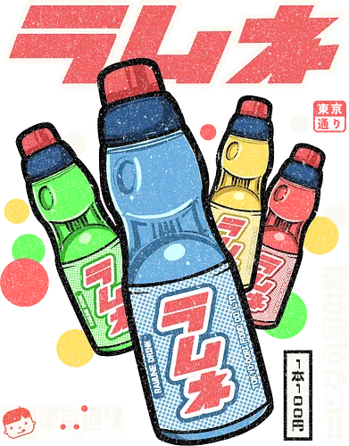 Ramune - japan, japanese, ramune, drinks, retro, vintage, showa, colors, soda