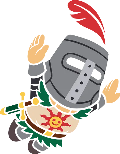 Praise the Sun! - Solaire of Astora, Soulslike, Praise the Sun, video game, gaming, fan art, t-shirt design, art print, FromSoftware, Soulsborne, Lord of Cinder, geek art, cute, minimalist, gamer gift