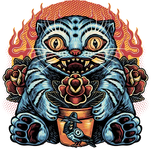 Blue Tiger Red Flame - Movie, hunter, demons, tiger, animal, cute, animation, animated, kpop