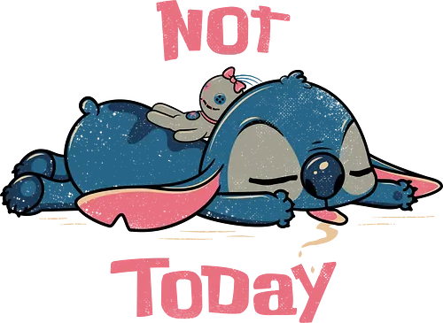 Not Today Alien - not today, lilo and stitch, science fiction comedy, scrump, cute, Experiment 626, Hawaii