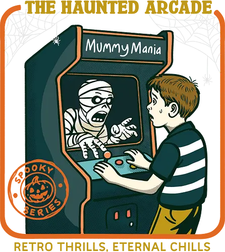 The Haunted Arcade - the haunted arcade, spooky cute, creepy cute, horror, retro game, halloween, retro halloween, mummy, trick or treat, vintage halloween, haunted, spooky vibes