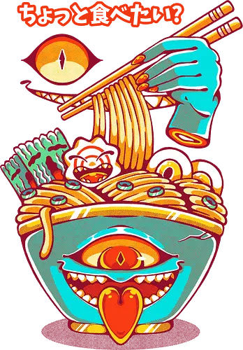 HAUNTED RAMEN - ramen, ramen noodles, halloween, yokai, demon, monster, japanese, japan