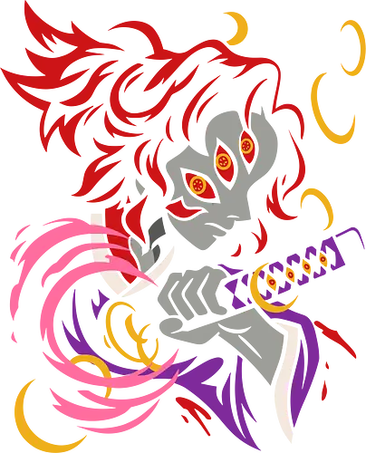  The Upper Rank Two - Doma, Dōma, Slayer, Kimetsu no Yaiba, Upper Rank Two, Twelve Kizuki, anime, manga, fan art, t-shirt design, art print, demon, antagonist, cool anime art, geek art, stylish, KNY, Zenitsu, Inosuke