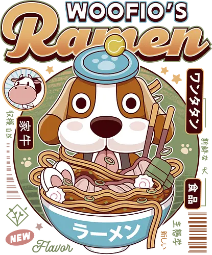 Woofio Vintage Ramen - harvest moon, harvest, cute, adorable, gaming, gamer, game, video game, videogame, videogames, moon, farmer, farmers, farming, farm, harvest, harvesting, videogame, geek, nerd, rpg, jrpg, otaku, cow, story of seasons, rune factory, trio of towns, story of seasons grand bazaar