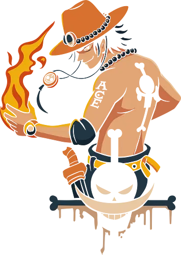Flame Fist Portgas D. Ace - Portgas D. Ace, Ace One Piece, Fire Fist, anime, manga, fan art, t-shirt design, art print, Whitebeard Pirates, Mera Mera no Mi, pirate, Shonen, cool anime art, geek art, stylish, iconic
