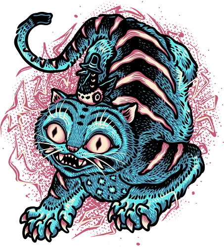 Blue Tiger Companion - Movie, hunter, demons, tiger, animated, animal, cute, animation