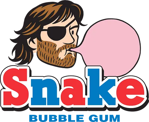 Snake Bubble Gum Retro Parody - halloween, 80s, 80s movies, 90s, action hero, bubblegum, funny, geek, humor, nerd, new york, nostalgia, parody, retro, snake