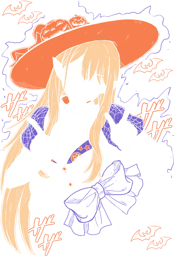 Marin Kitagawa Halloween - My Dress Up Darling - Kawaii, Japanese Art, Aesthetic, Manga Style, Zylixzen, Aggressive, Gamer, Otaku, Gift, Cool, Halloween, Anime, Manga, Tokyo, Angry, spooky, Pumpkin, orang, purple