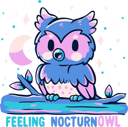 Feeling NocturnOWL - Eule, Nachteule, Mitternacht, Palette, nachtaktiv, owl, night owl, midnight, palette, nocturnal, vibes, late night lover, owls, moon, night time