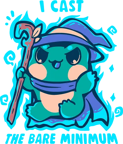 The Bare Minimum Spell - Frosch, absolutes Minimum, Zauberer, Frösche, Zauberspruch, frog, bare minimum, wizard, frogs, magic spell, spell casting, cast, nerdy, cute
