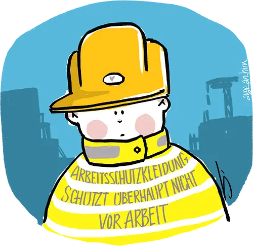 Arbeitsschutzkleidung - Ringelpullisprüche, Ringeldinger, streifenweise, Spruch, Weisheit, Motivation, Handgezeichnet, Humor, Selbstironie, Streifenpulli, Spruchshirt, deutsch, Ringelpulli, SprücheShirt, Cartoon Illustration, Statement, Arbeit, Arbeitsschutz, safety