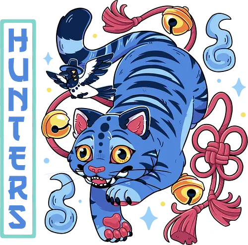 Derpy Hunters - demon, huntrix, derp, blue tiger, kpop, oni, oriental, sajaboys, rumi, crow