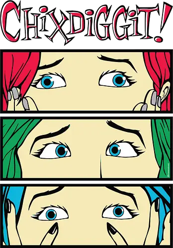 Chixdiggit! - Kanadischer Pop Punk - Exklusive Kunst - Loja MacacoRato - Chixdiggit!, Kanadischer Pop Punk, Exklusive Kunst, Loja MacacoRato, Comic-Book-Stil, Pop Art Punk, Underground Kultur, Punkrock Kanada, Musikposter, Alternatives Print, Rock Memorabilia, Ironisches Design, DIY Geist, Autorale Kunst, Punk Sammlung