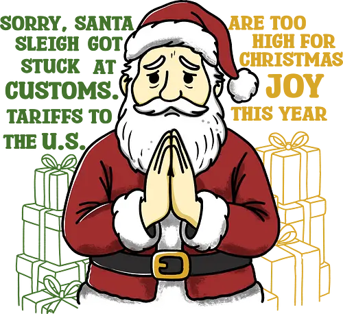 Holiday on Hold - funny christmas, holiday humor, santa parody, christmas satire, retro holiday, tariff joke, customs humor, no gifts, santa stuck, holiday on hold, funny santa, xmas illustration, economic humor, holiday t-shirt, festive parody, funny christmas, holiday humor, santa parody, christmas satire, retro holiday, tariff joke, customs humor, no gifts, santa stuck, holiday on hold, funny santa, xmas illustration, economic humor, holiday t-shirt, festive parody