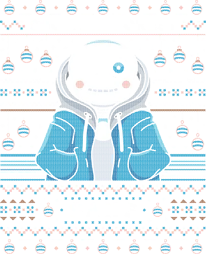 Snowdin Forest Ugly Sweater - Tale, deltarune, muffet, sans, indie game, video game, gaming, rpg, flowey, mettaton, gamer, papyrus, toriel, asgore, ugly christmas sweater, spider cider, christmas, xmas, ugly sweater