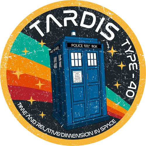 TARDIS type 40 - retro, vintage, logo, tardis, Doctor, space, time machine, 80s, 90s, series