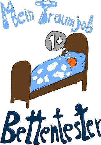 Traumjob Bettentester - Schlafen, Müde, Bett, Job