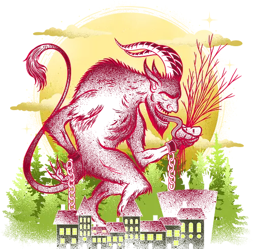 Krampus Night - krampus, alpine, christmas, demon, devil, folklore, horror, krampusnacht, monster, mythology, night, scary, snow, winter, xmas