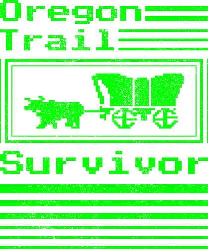 Retro Trail Survivor - gaming, 70s, 8bit, computer, dysentery, funny, gamer, geek, humor, nerd, nostalgia, old school, pixel, retro, vintage
