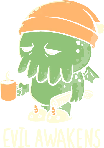 Evil Awakens - koalatees, koala, evil awakens, monster, coffee lover, caffeine, cthulhu, grumpy, sarcastic, funny quote, book lover, nerd, geek