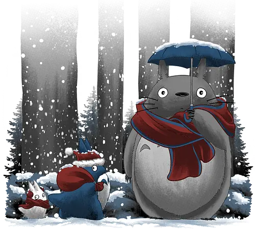 Neighbor In Snow - Anime, famous anime, Winter, Christmas, Snow