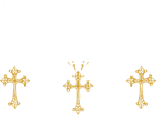 Serene Swans of Faith - White swans, love symbol, golden cross, religious art, faith, Christianity, wedding gift, swan heart, spiritual graphic, elegant art, t-shirt design, art print, minimalist, love and grace, aesthetic.