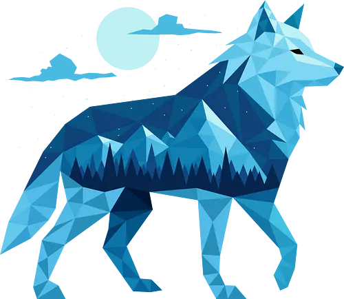 Geometric Arctic Wolf