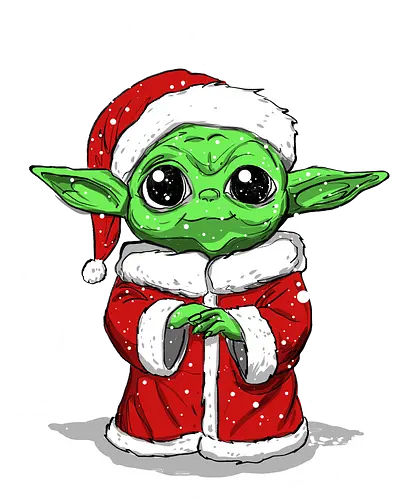 Santa Grogu - santa claus, cute, funny, christmas, scifi, television character, TV