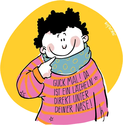 Guck mal.. - Ringelpullisprüche, Ringeldinger, streifenweise, Spruch, Weisheit, Motivation, Ringelpulli, SprücheShirt, Cartoon Illustration, Statement, Handgezeichnet, Humor, Selbstironie, Streifenpulli, Spruchshirt, deutsch