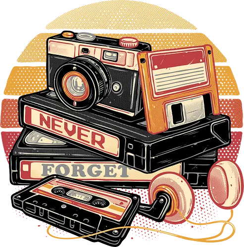 Never Forget the Classics - Old, retro, vintage, classic, nostalgia, nostalgic, cassette tape, video tape, camera
