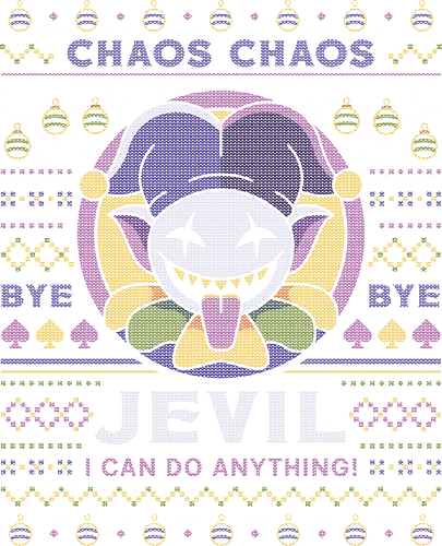 Jevil Ugly Sweater - Tale, deltarune, spamton, sans, jevil, indie game, video game, gaming, flowey, mettaton, gamer, papyrus, toriel, asgore, ugly christmas sweater, rug