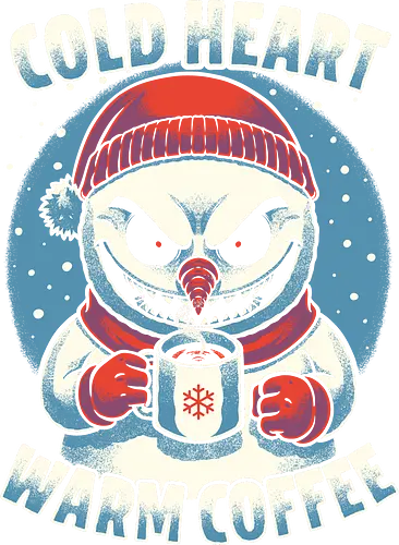 Snowman Evil Coffee - Holiday, Winter, Christmas, Christmas Vacation, Christmas, Christmas Eve, snow, snowman, coffee, cold, evil, creepy