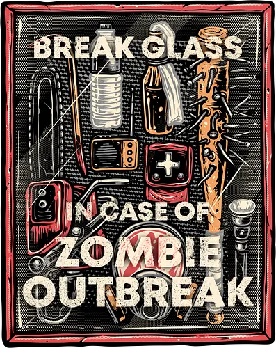 In Case of Zombie Outbreak - Zombie, funny, humor, zombies, weapon, weapons