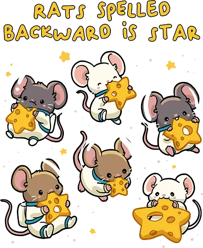 Rats Spelled Backward is Star - rats, anagram, astronaut, cheese, funny rat, galaxy, meme, mouse, pet rat, rodent, space, spelling, star, stars, universe