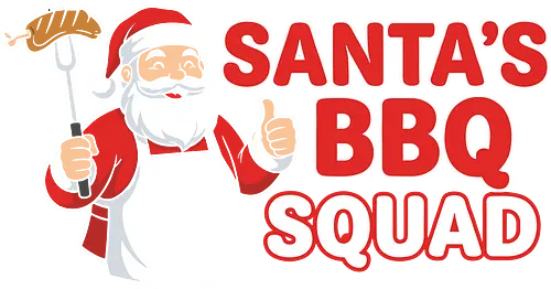 Santa's BBQ Squad - Barbecue Santa, Santa BBQ Squad, Funny Christmas, Christmas barbecue, Grill Master, Santa at the grill, barbecue gift, barbecue print, Christmas humor, sunglasses, grill, barbecue, fun Christmas.