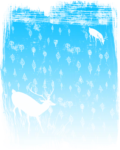 winter night - deers, winter, winter wonderland, snowy landscape, nature, forest