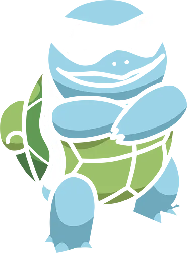  Starter Squad Leader - Starter, Squirtle Squad, Pocket, sunglasses, Kanto starter, Water-type, retro anime, fan art, t-shirt design, art print, cool anime, geek art, nostalgic, minimalist, turtle