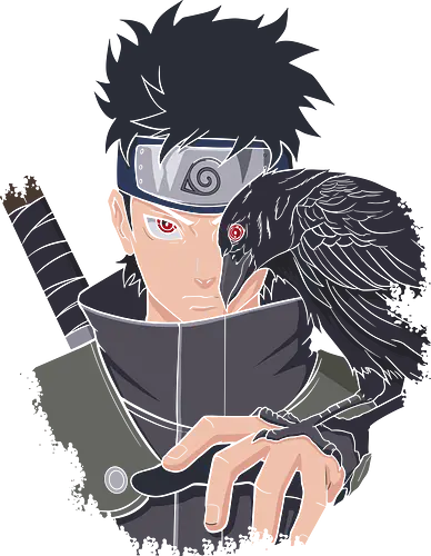 Shisui Uchiha: The Flash Illusionist - Shisui Uchiha, Sharingan, Uchiha Clan, Shinobi, anime, manga, crow, genjutsu, Kotoamatsukami, fan art, t-shirt design, art print, cool anime art, geek art, Konoha, ninja