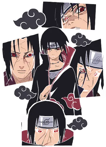  The Tragedy of Itachi Uchiha - Itachi Uchiha, Akatsuki, Sharingan, Shinobi, Uchiha Clan, tragic hero, collage art, fan art, t-shirt design, art print, cool anime art, geek art, iconic villain, emo, powerful ninja, Mangekyō