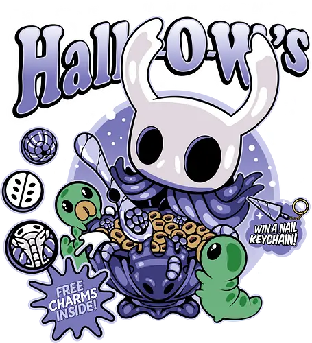 Hall-O-ws - hollow, knight, cereal, game, breakfast, silksong, hornet, demonigote