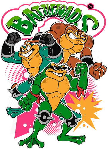 Battletoads Game - battletoads poster, retro gaming wall art, rare video game print, 90s arcade artwork, battletoads wall decor, classic beat em up poster, vintage video game art, nostalgic gamer gift, comic style retro art, retro game legends.