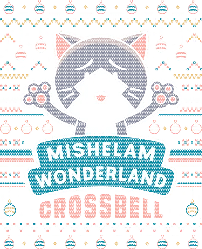Mishelam Wonderland Ugly Sweater - trails in the sky, legend of heroes, ys, crossbell, bracer guild, trails from zero, trails into reverie, trails of cold steel, gaming, video game, trails to azure, tio plato, mishy, ugly christmas sweater, xmas