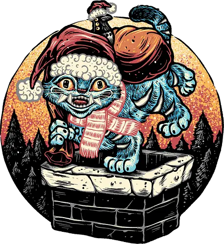 Derpy Chimney - Movie, hunter, demons, tiger, animal, cute, animation, animated, Christmas, Holidays