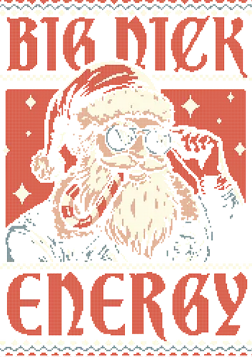 Ugly Sweater Big Santa Claus - Ugly Sweater, Holiday, Christmas, Merry Christmas, Ugly Christmas Sweater, Pixel Art, santa claus, Christmas Vacation, Christmas Eve, Christmas Sweater, Gifts, Gift, fun, funny, pun, joke, dad joke