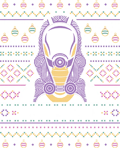 Tali Zorah Ugly Sweater - mass effect, n7, commander shepard, ssv normandy, systems alliance, garrus vakarian, tali zorah, video game, gaming, gamer, urdnot wrex, mordin solus, jaal ama darav, liara t soni, ugly christmas sweater, spectre