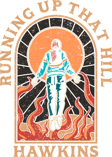 Running up that hill  - Running up that hill, Strange, hawkins lab, hawkins high school, upside down, eleven, dustin, mike wheeler, season 4, 80s nostalgia, horror merch, max