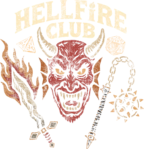 HellClub - hellfire, club, Strange, hawkins lab, hawkins high school, upside down, eleven, dustin, mike wheeler, season 4, 80s nostalgia, horror merch