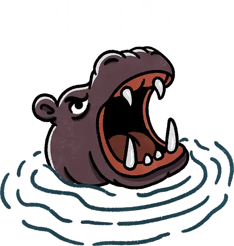 Hungary Hippo - hippo, hippopotamus, cute hippo, animal lover, wildlife art, funny hippo, hippo design, nature illustration, zoo animals, baby hippo, funny, pun
