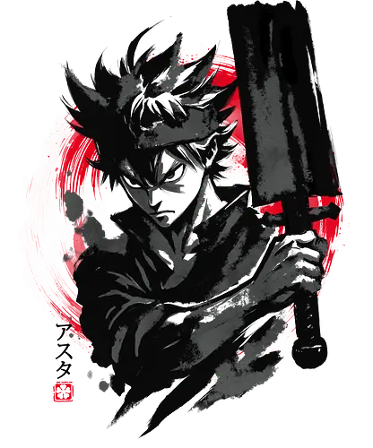 Sumi-e Demon - anime, manga, blackclover, astra, magic, fantasy, shounen, otaku, japan, ink, sumie